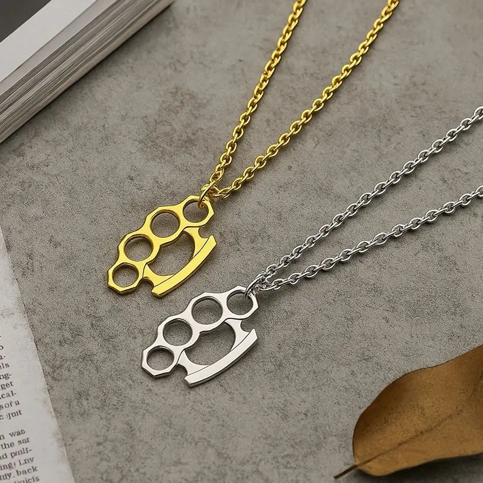 1 Piece Knuckles Pendant Necklace for Women Men Neck Chain Vintage Summer Gothic Goth Jewelry Trend