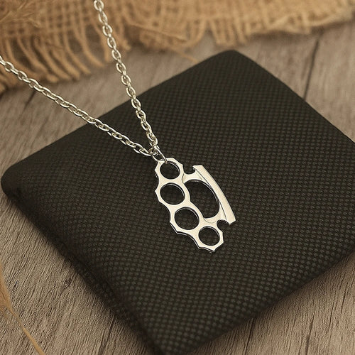 1 Piece Knuckles Pendant Necklace for Women Men Neck Chain Vintage Summer Gothic Goth Jewelry Trend
